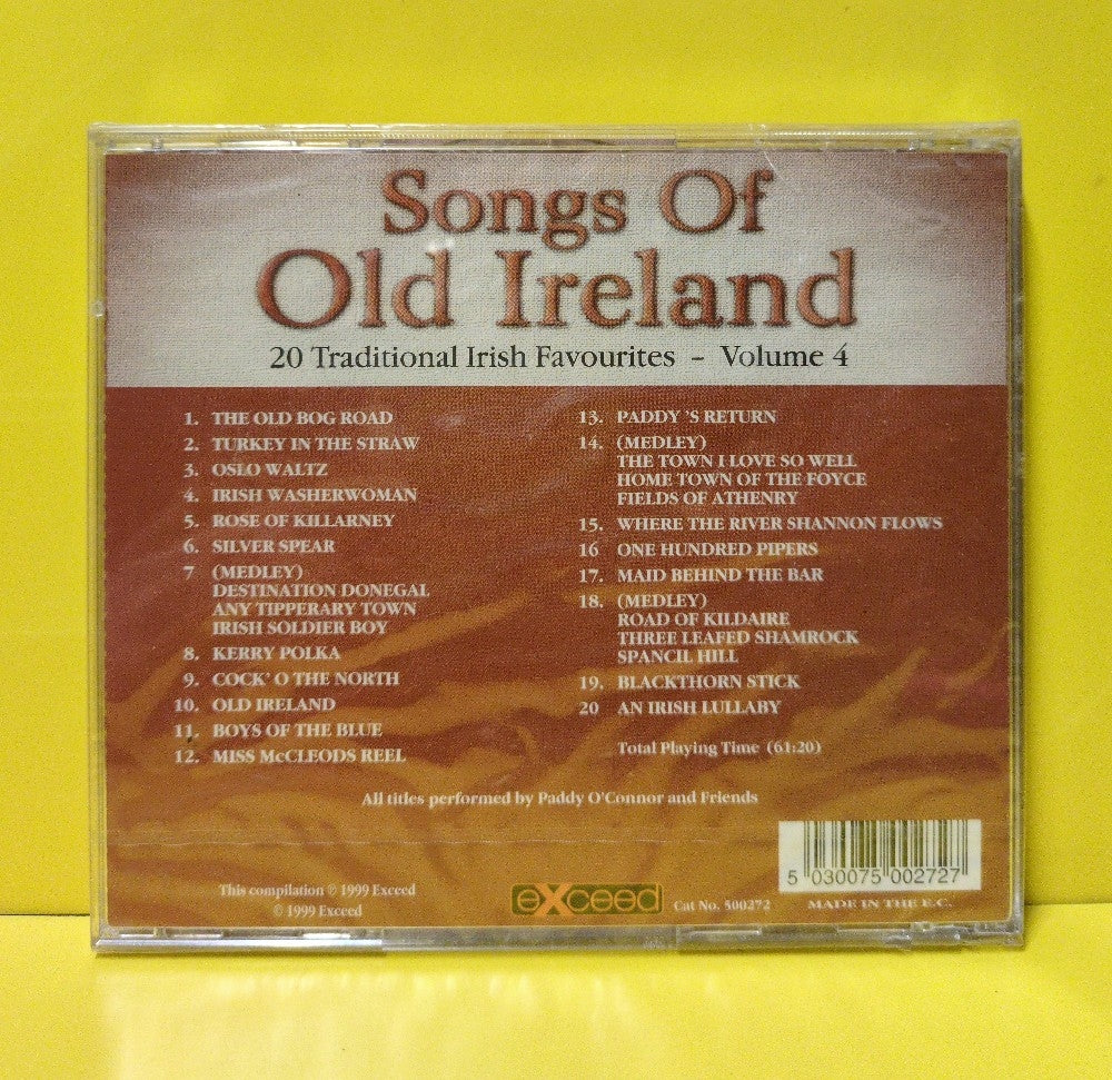 Paddy O'Connor And Friends - Songs Of Old Ireland - Volume 4 - 1999 - 500272 - New - Sealed - CDs - Europe Import