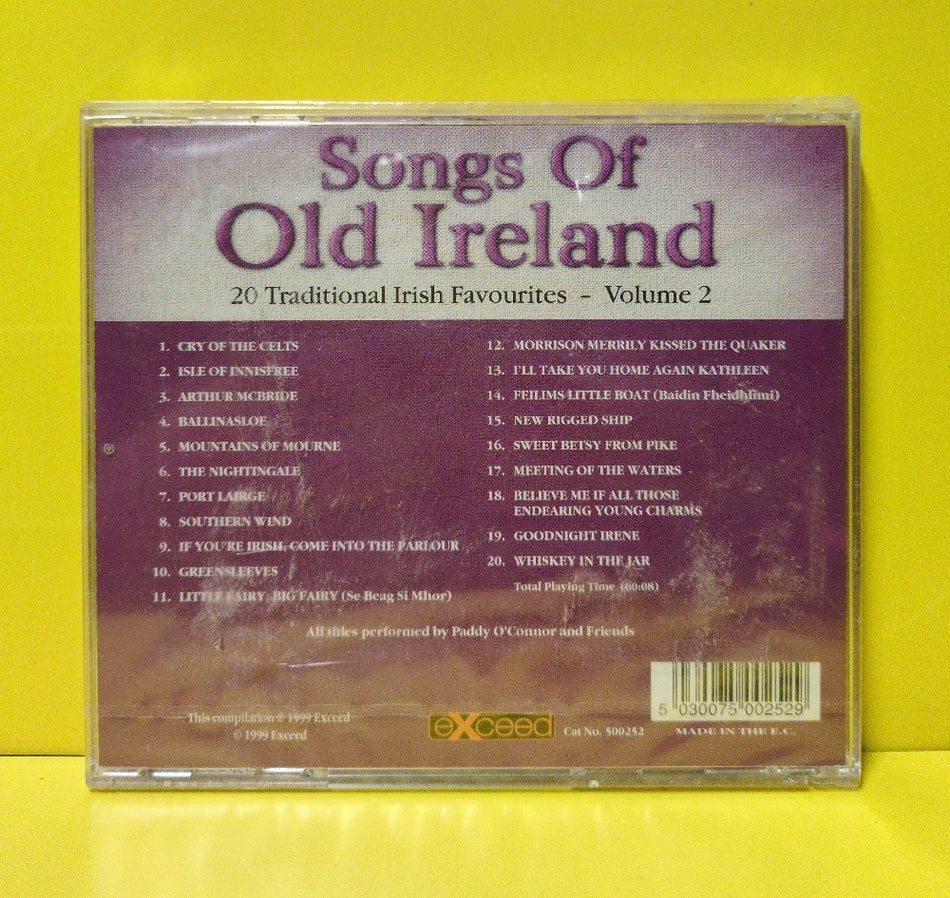 Paddy O'Connor And Friends - Songs Of Old Ireland - Volume 2 - 1999 - 500252 - New - Sealed - CDs - Europe Import