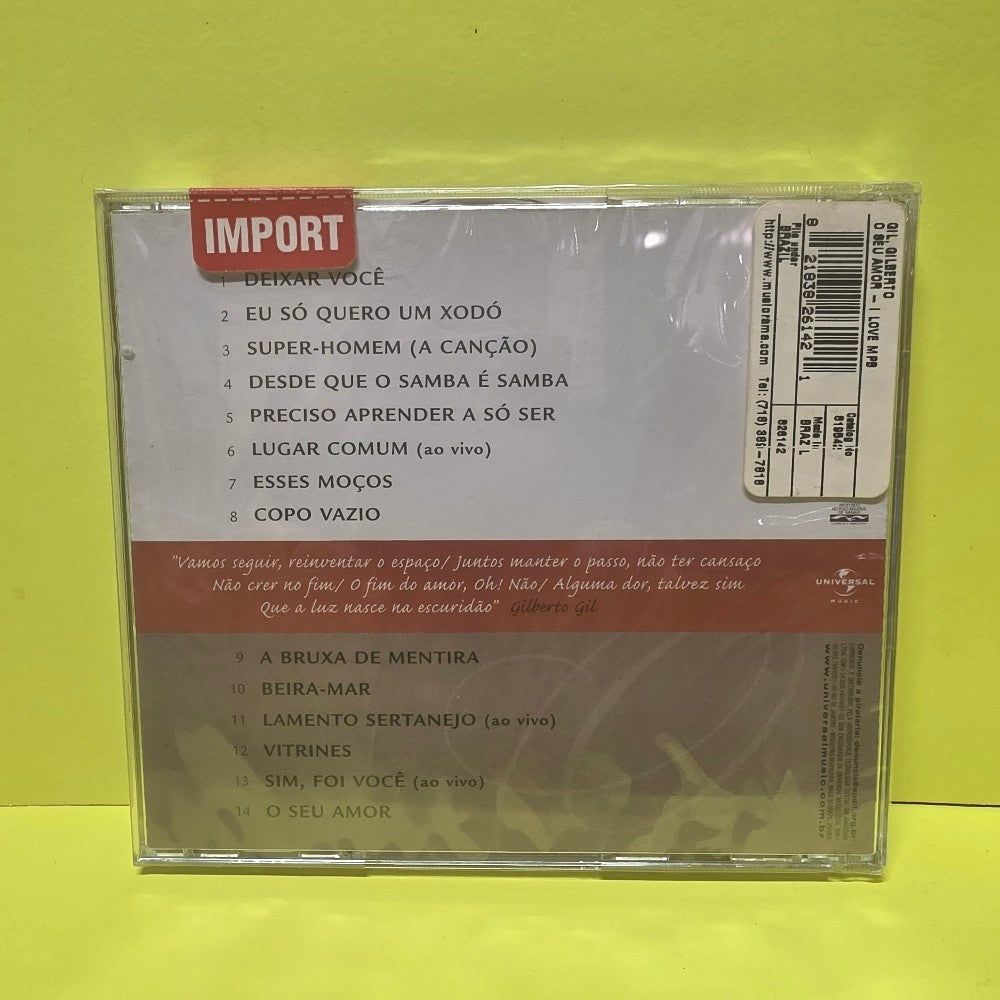 Gilberto Gil - I Love Mpb: O Seu Amor - 2004 - New - Sealed - CDs