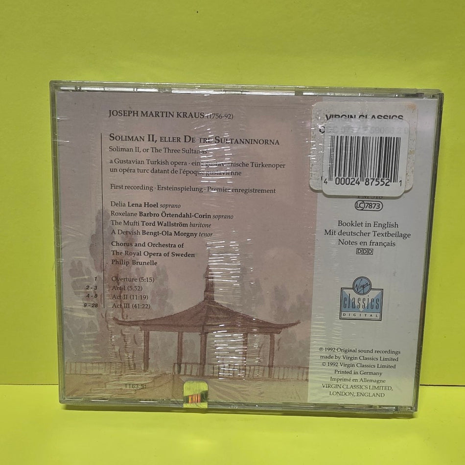 Kraus Royal Opera Of Sweden, Philip Brunelle. - Soliman ll - 1992 - New - Sealed - CDs