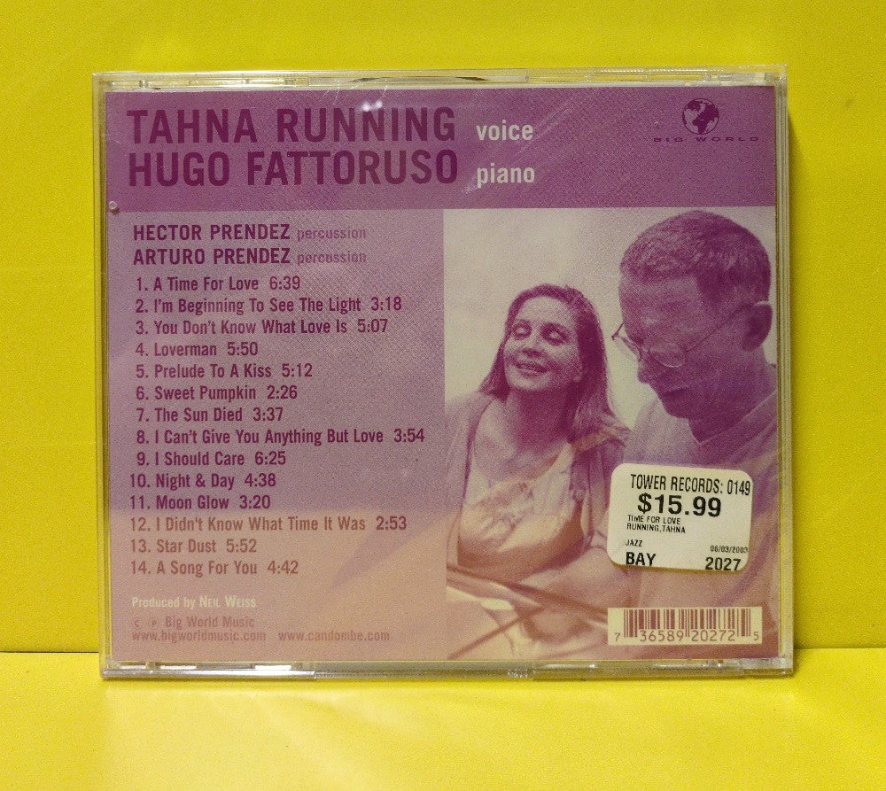 Tahna Running - Time For Love - 2003 - BW2027 - New - Sealed - CDs