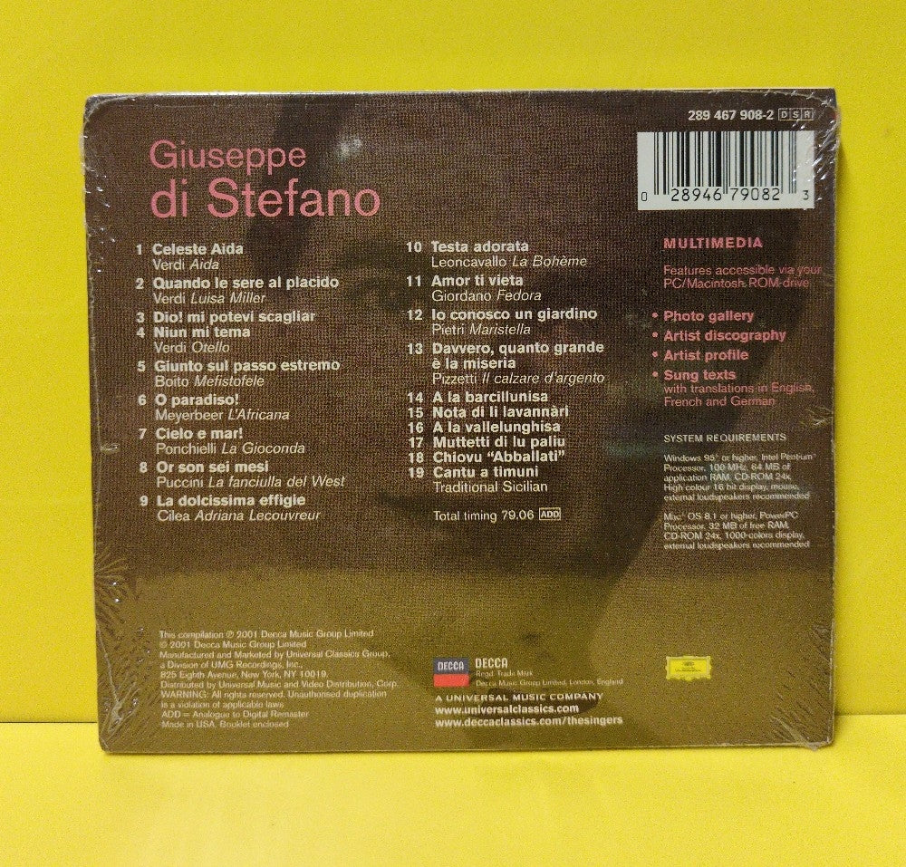 Giuseppe di Stefano - The Singers - 2001 - 467 908-2 - New - Sealed - CDs - Germany Import