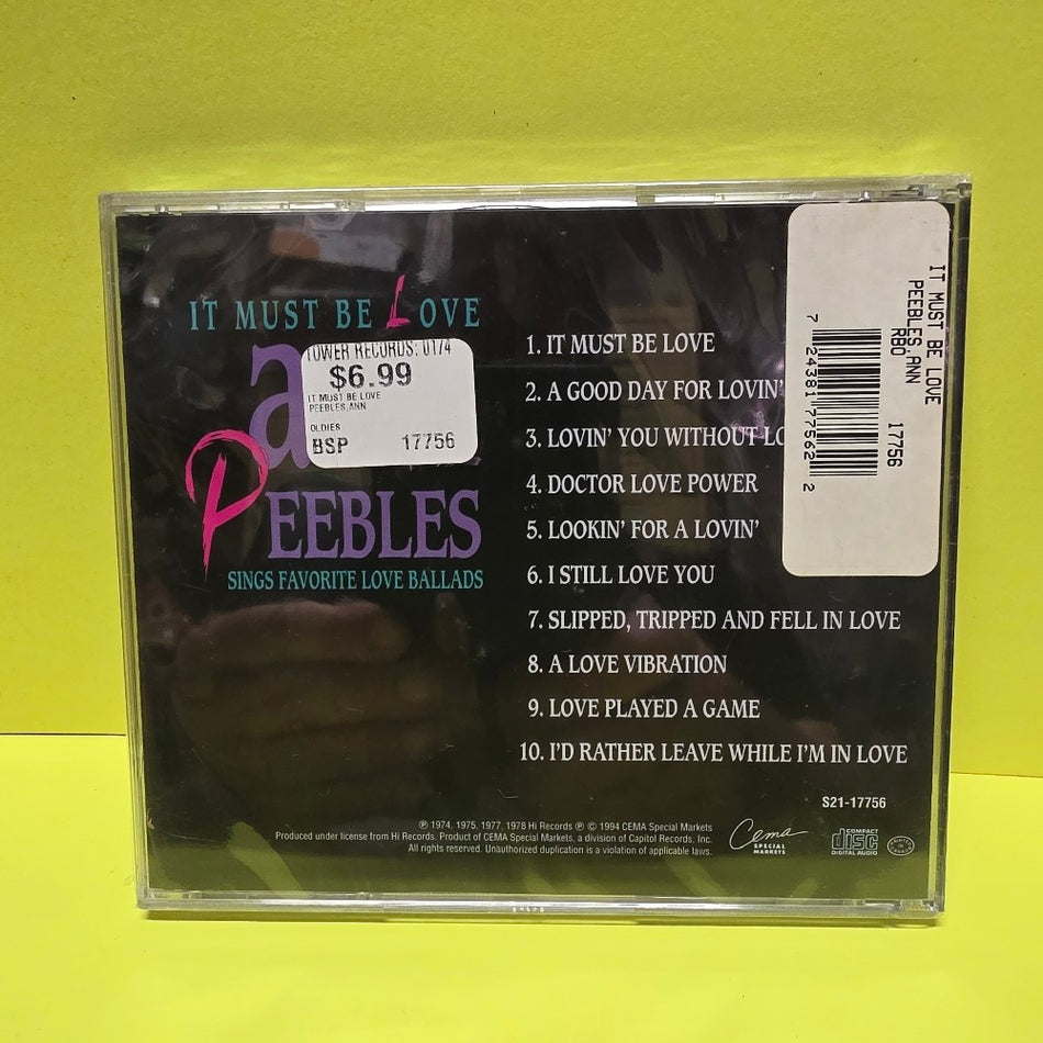 Ann Peebles - It Must Be Love  - 1994 - S21-17757 - New - Sealed - CDs