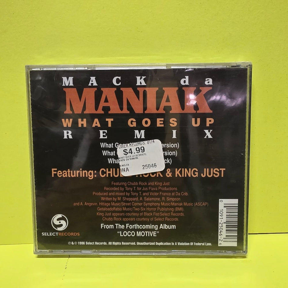 Mack da Maniak - What Goes Up (Remix) - 1996 - 25046-2 - New - Sealed - CDs