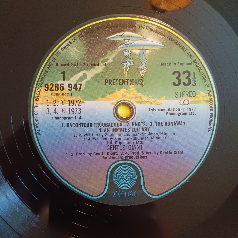 Gentile Giant - Pretentious / UK - 1977 - Vertigo 6641 629 - Used - EX - Vinyl