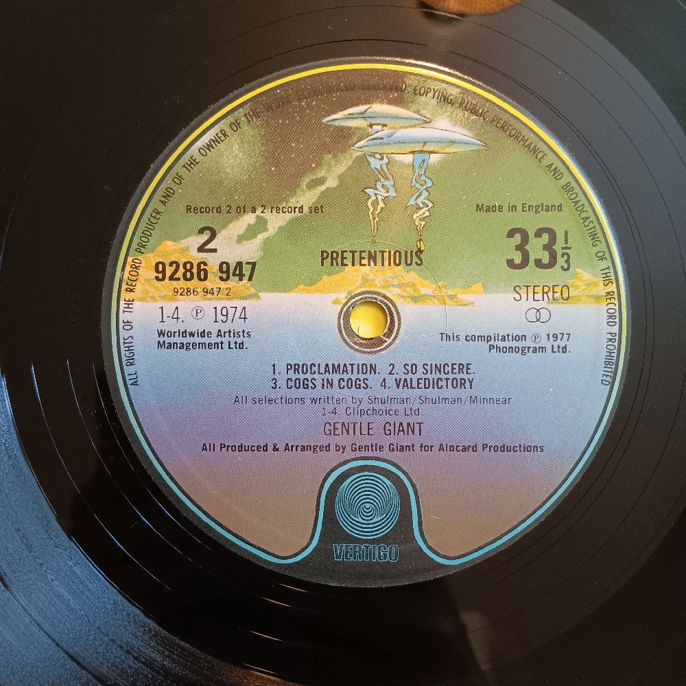 Gentile Giant - Pretentious / UK - 1977 - Vertigo 6641 629 - Used - EX - Vinyl