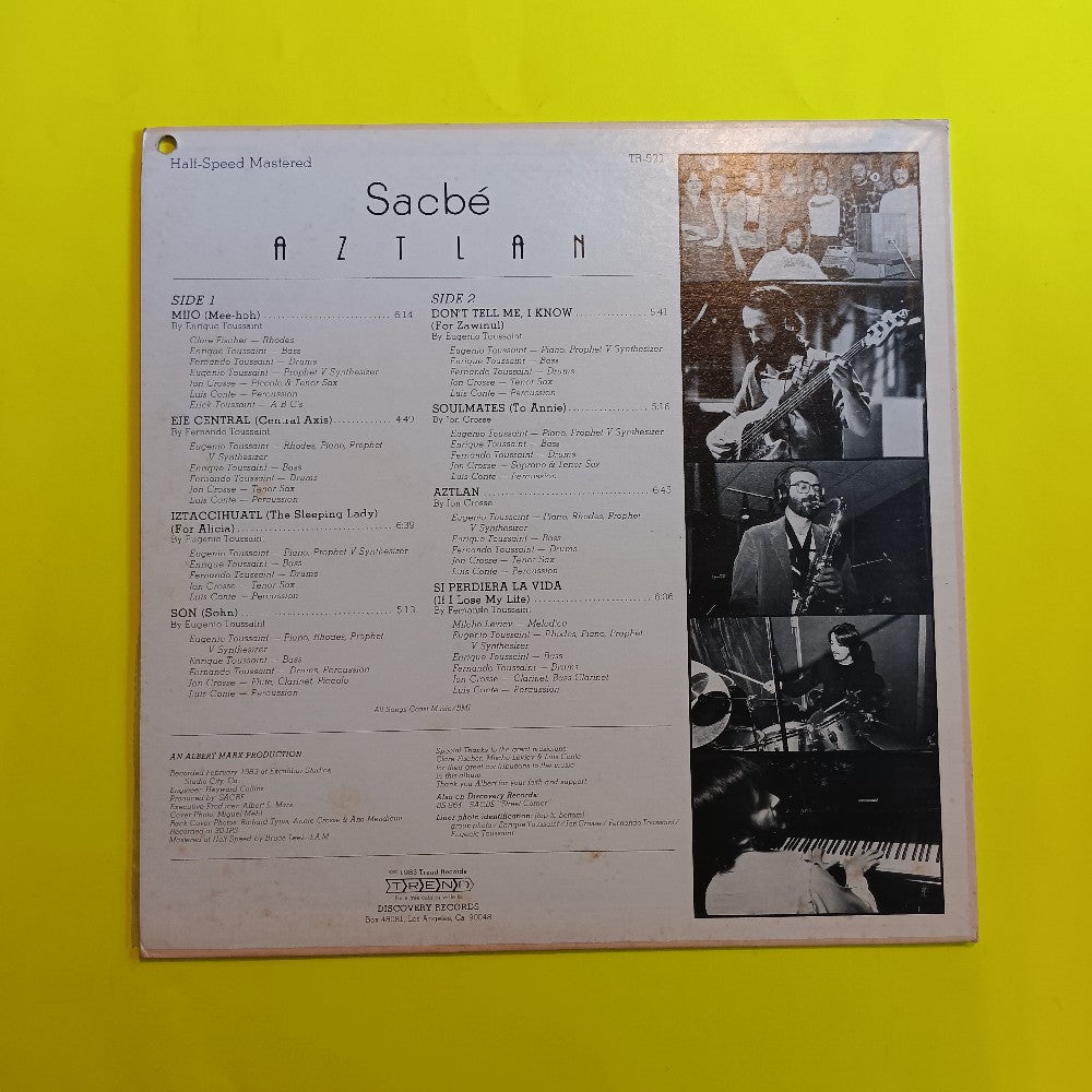 Sacbe  - Aztlan / Half Speed Mastered - 1983 - TR-521 - Used - EX - Vinyl
