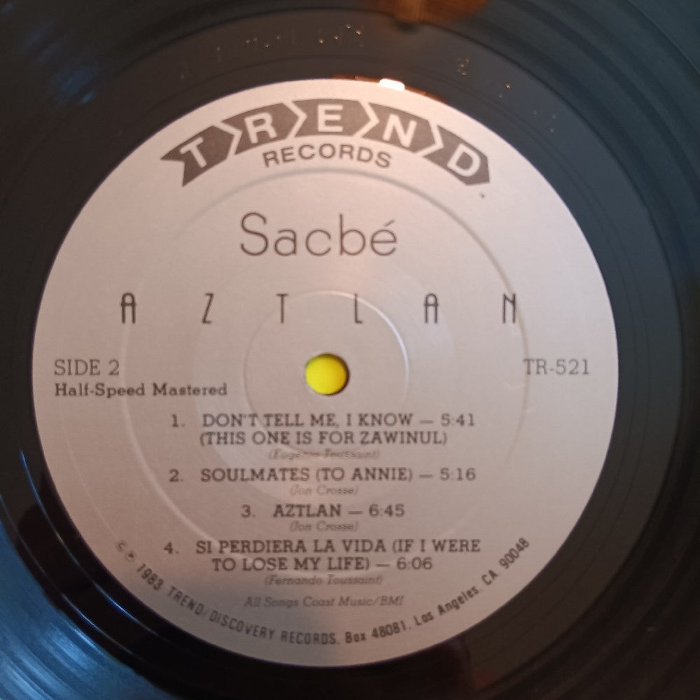 Sacbe  - Aztlan / Half Speed Mastered - 1983 - TR-521 - Used - EX - Vinyl