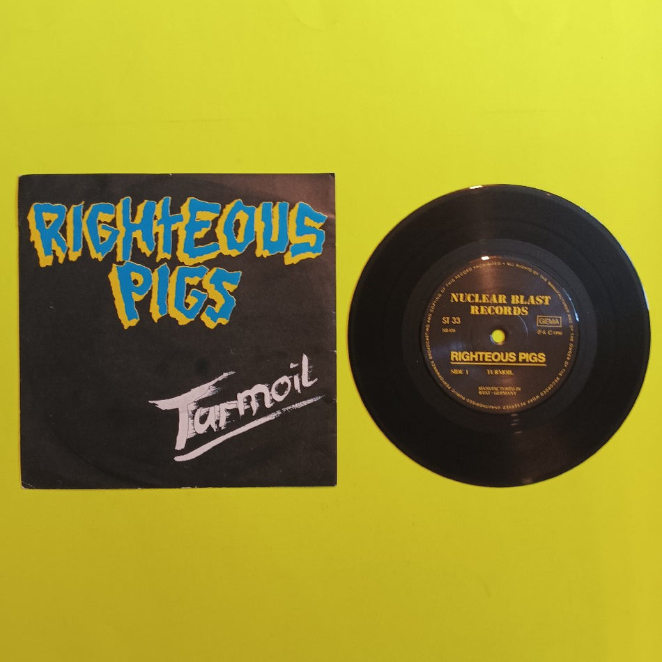 Righteous Pigs - Turmoil 7" Germany Deathmetal - 1990 - NB 036 - Used - VG++ - Vinyl