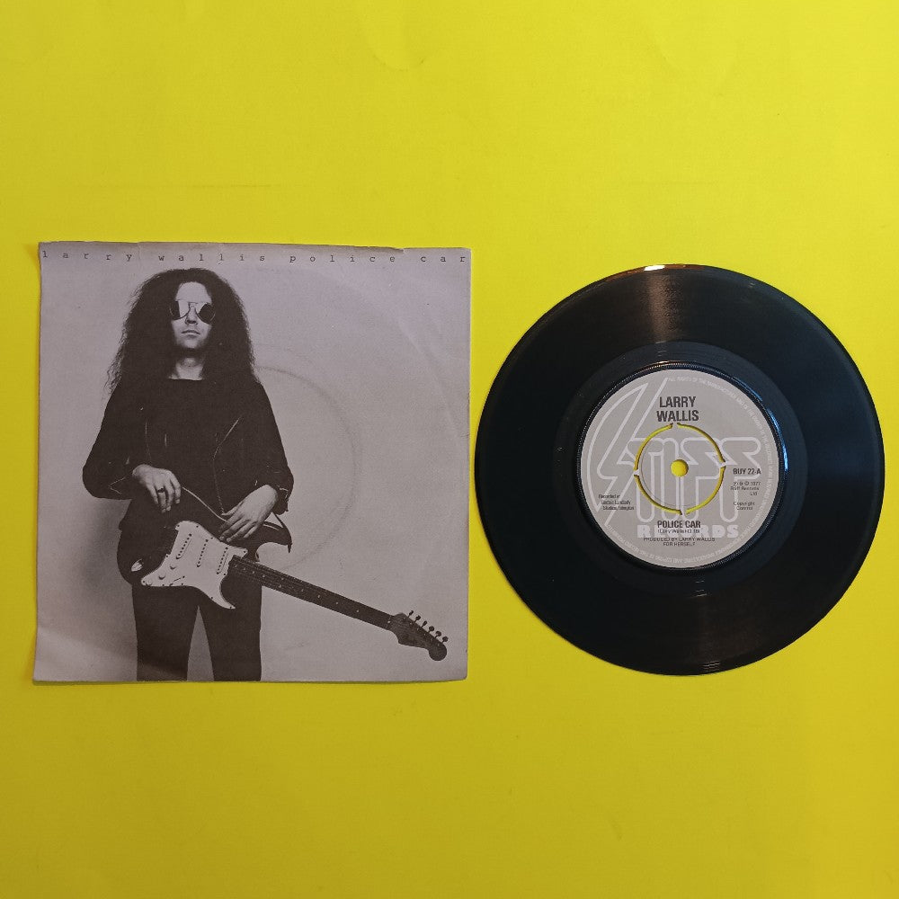 Larry Wallis - Police Car / Parole UK 7" - 1977 - Stiff BUY 22 - Used - VG++ - Vinyl