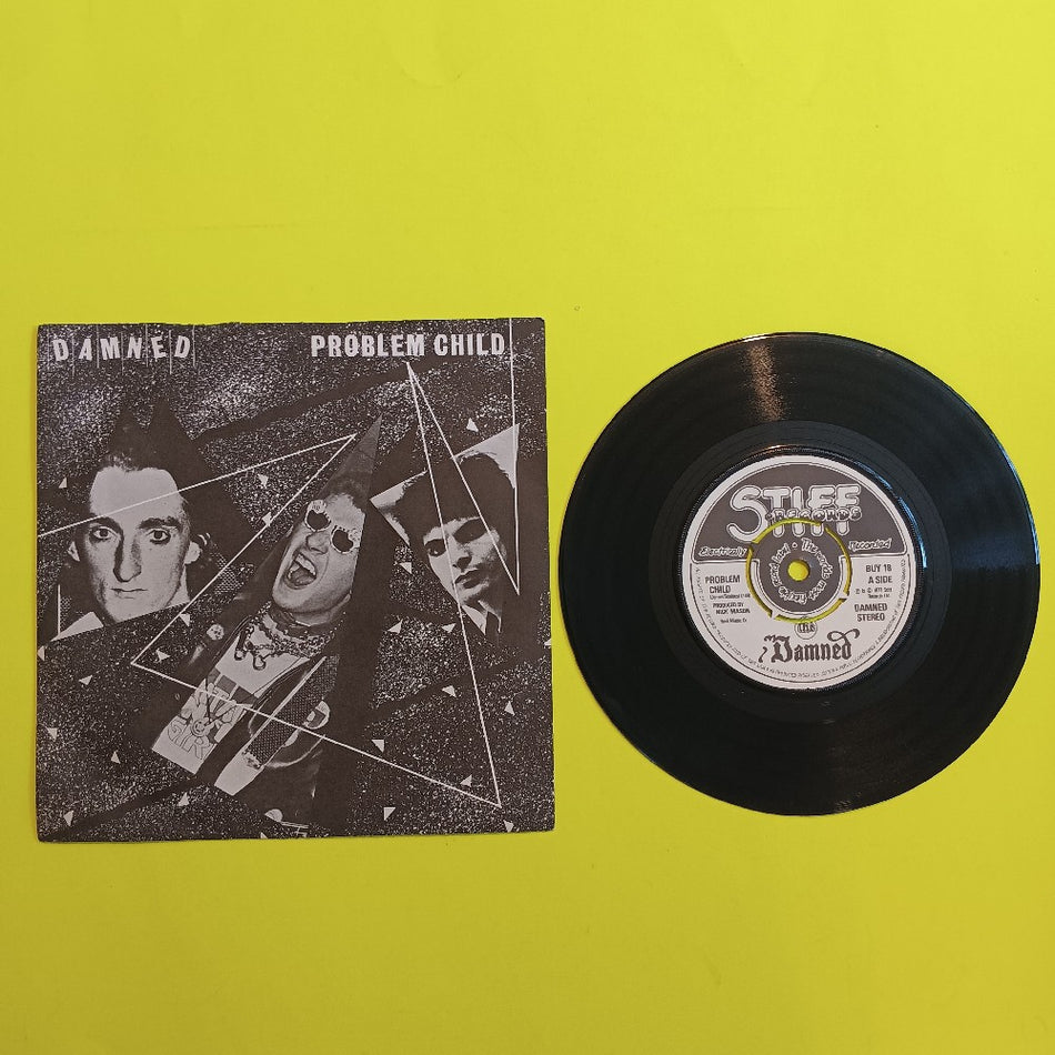 The Damned - Problem Child UK 7" Push Out Center - 1977 - Stiff BUY 18 - Used - VG++ - Vinyl