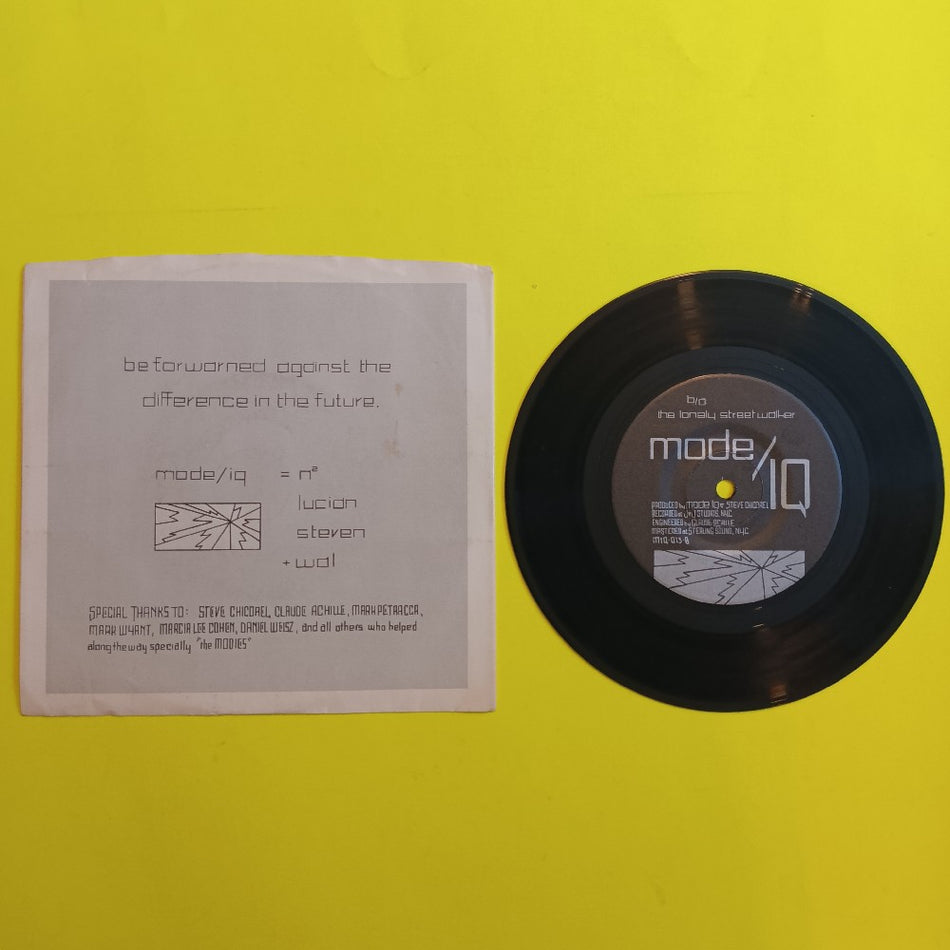 Mode/IQ - The Coward / Lonely Street Walker 7" - 1981 - MIQ.013 - Used - VG++ - Vinyl