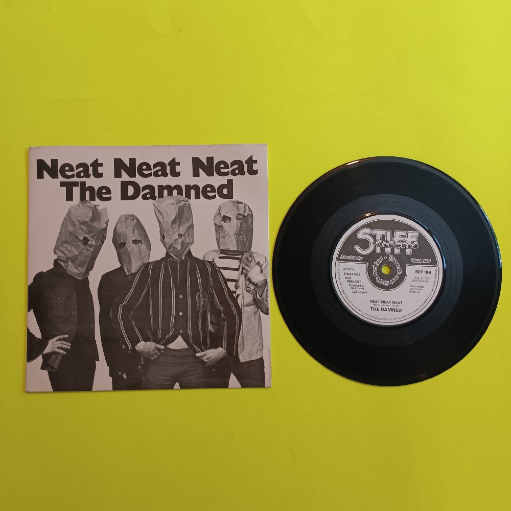 The Damned - Neat Neat Neat UK 7"  - 1979 - Stiff BUY 7 - Used - VG++ - Vinyl