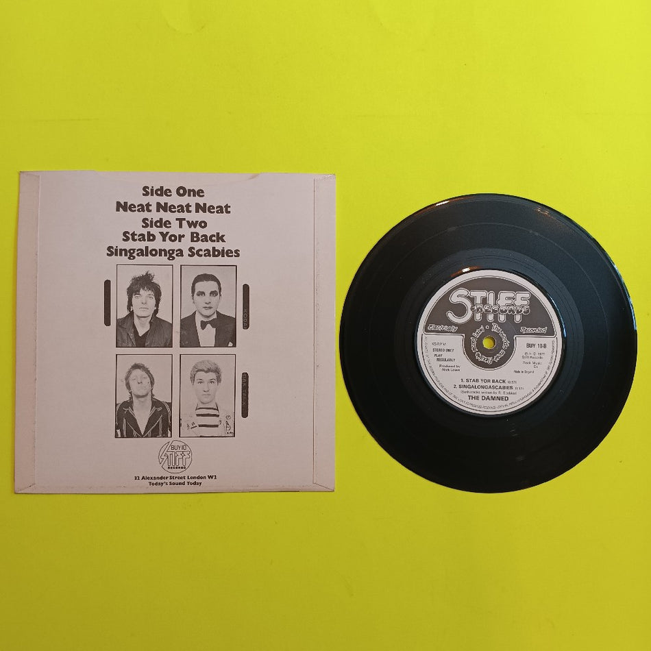 The Damned - Neat Neat Neat UK 7"  - 1979 - Stiff BUY 7 - Used - VG++ - Vinyl