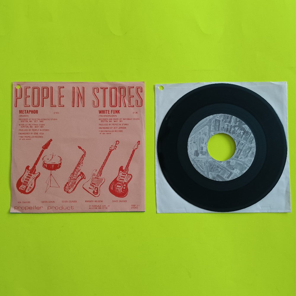 People In Stores - Metaphor / White Funk 7" - 1981 - PROP3-1 - Used - EX - Vinyl