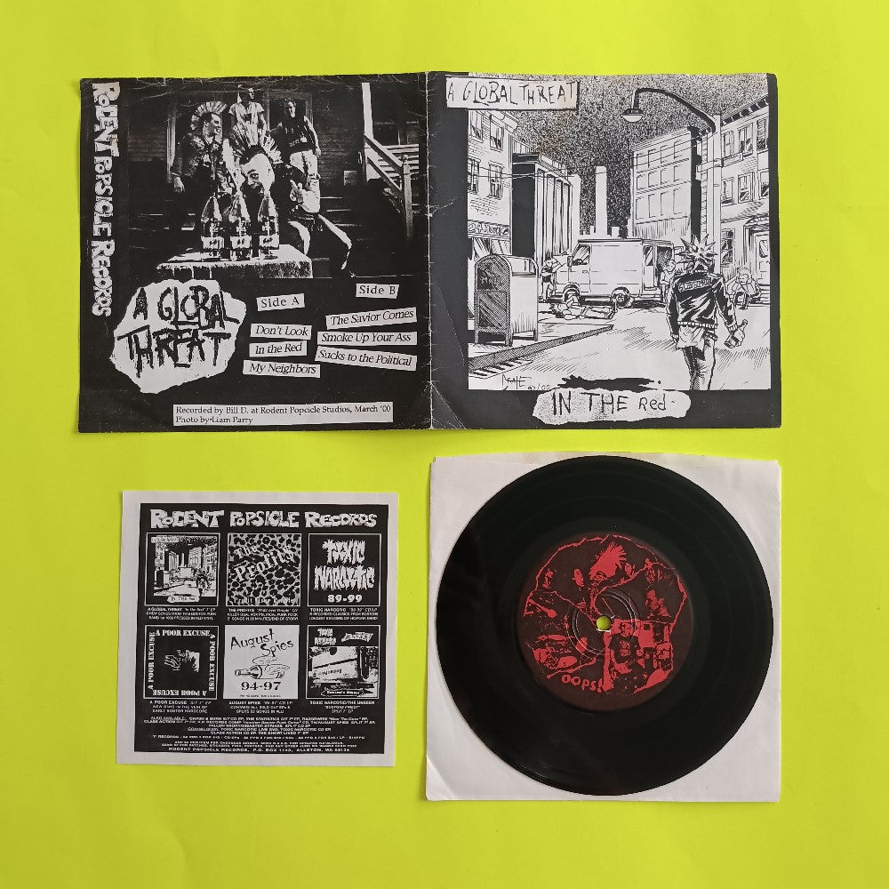 A Global Threat - In The Red 7" Punk EP - 2000 - RPR-031 - Used - VG+ - Vinyl