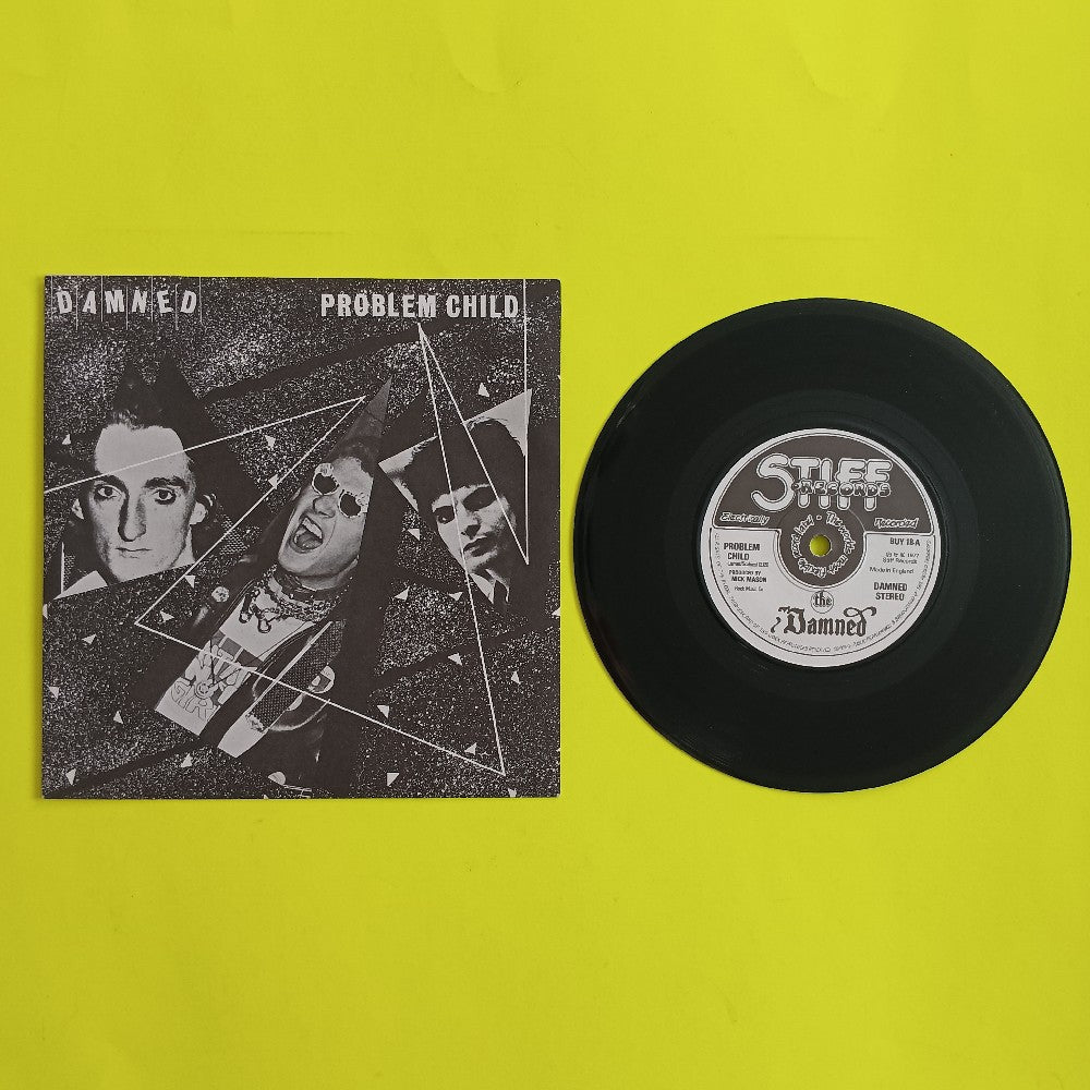 The Damned - Problem Child UK 7" Solid Center - 1979 - Stiff BUY 18 - Used - VG+ - Vinyl