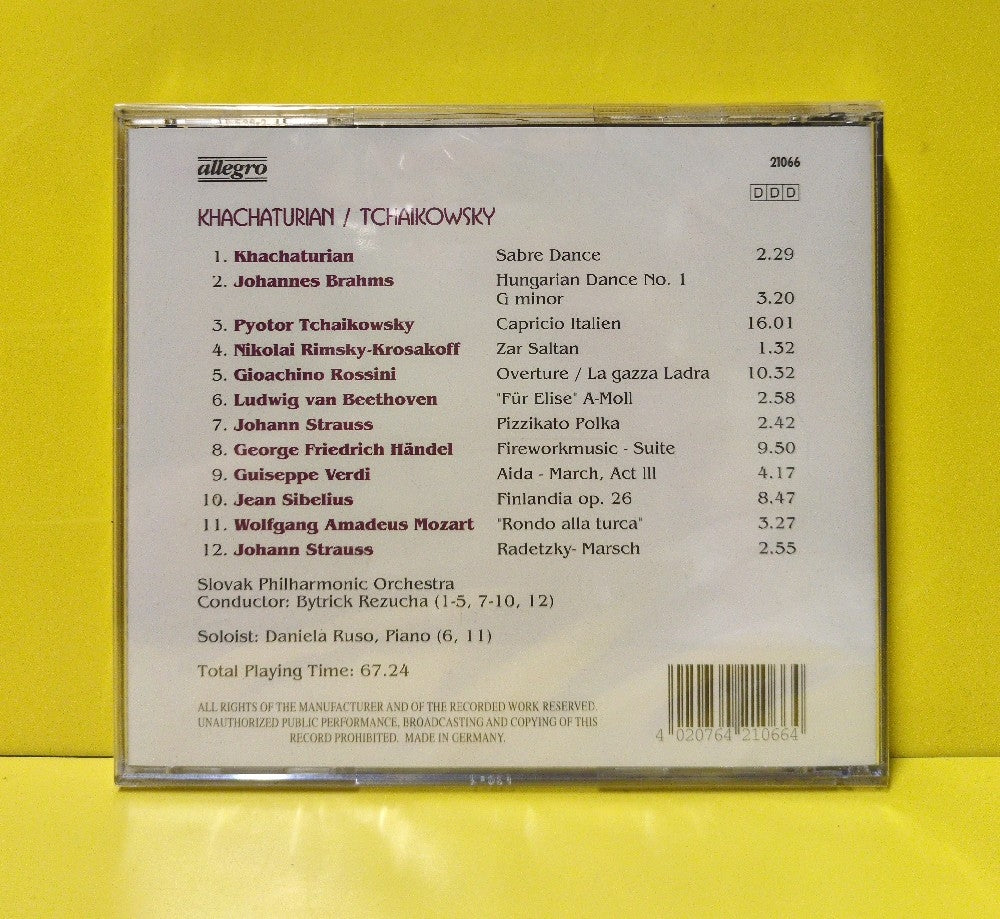 Khachaturian, Tchaikowsky, Slovak Philharmonic Orchestra, Bytrick Rezucha - Sabre Dance / Capricio Italien - 21066 - New - Sealed - CDs - Germany Import