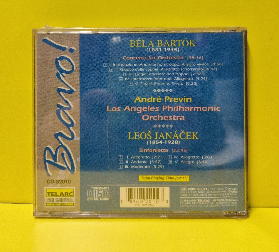 Bartók / Janáček, Andre Previn, Los Angeles Philharmonic Orchestra -  Concerto For Orchestra / Sinfonietta - 1994 - CD-82010 - New - Sealed - CDs - Reissue