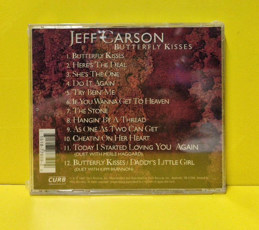 Jeff Carson - Butterfly Kisses - 1997 - D2-77859 - New - Sealed - CDs - Promo