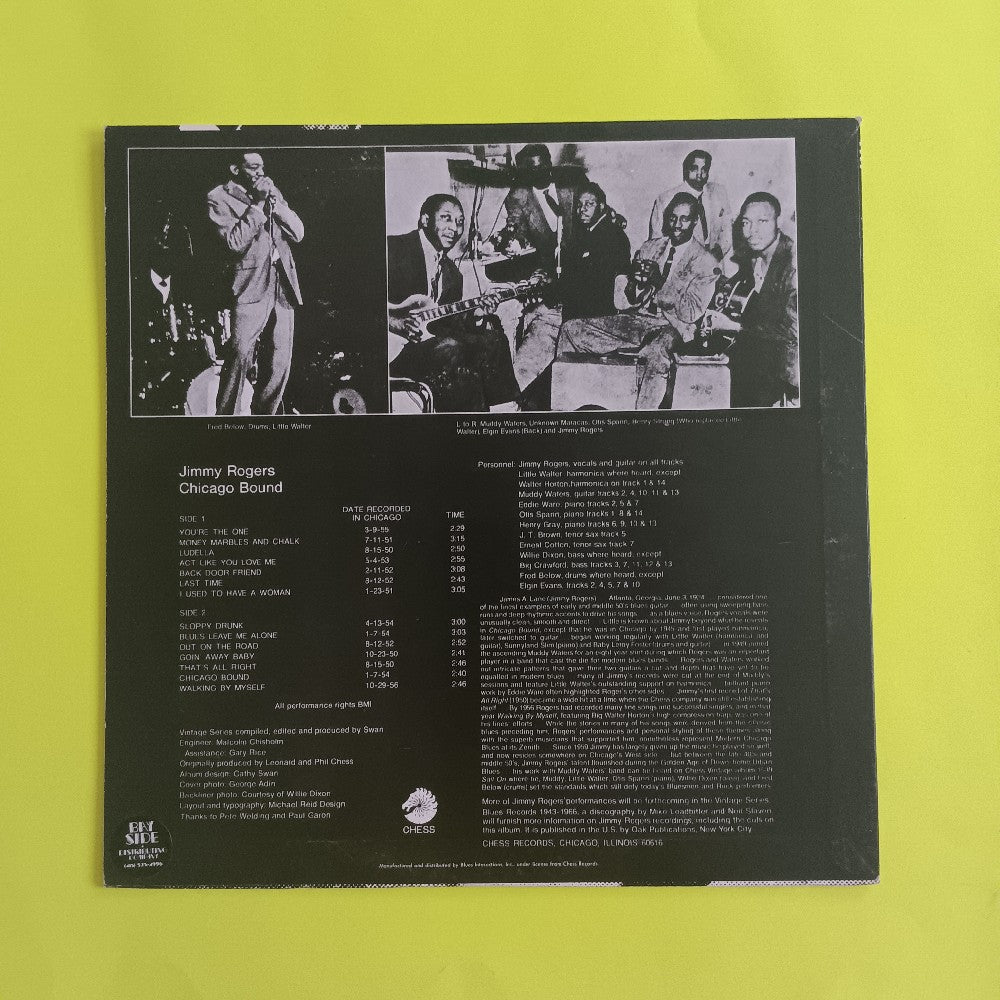 Jimmy Rogers w. Little Walter & Muddy Waters - Chicago Bound / Japan - 1983 - PLP-813 - Used - EX - Vinyl