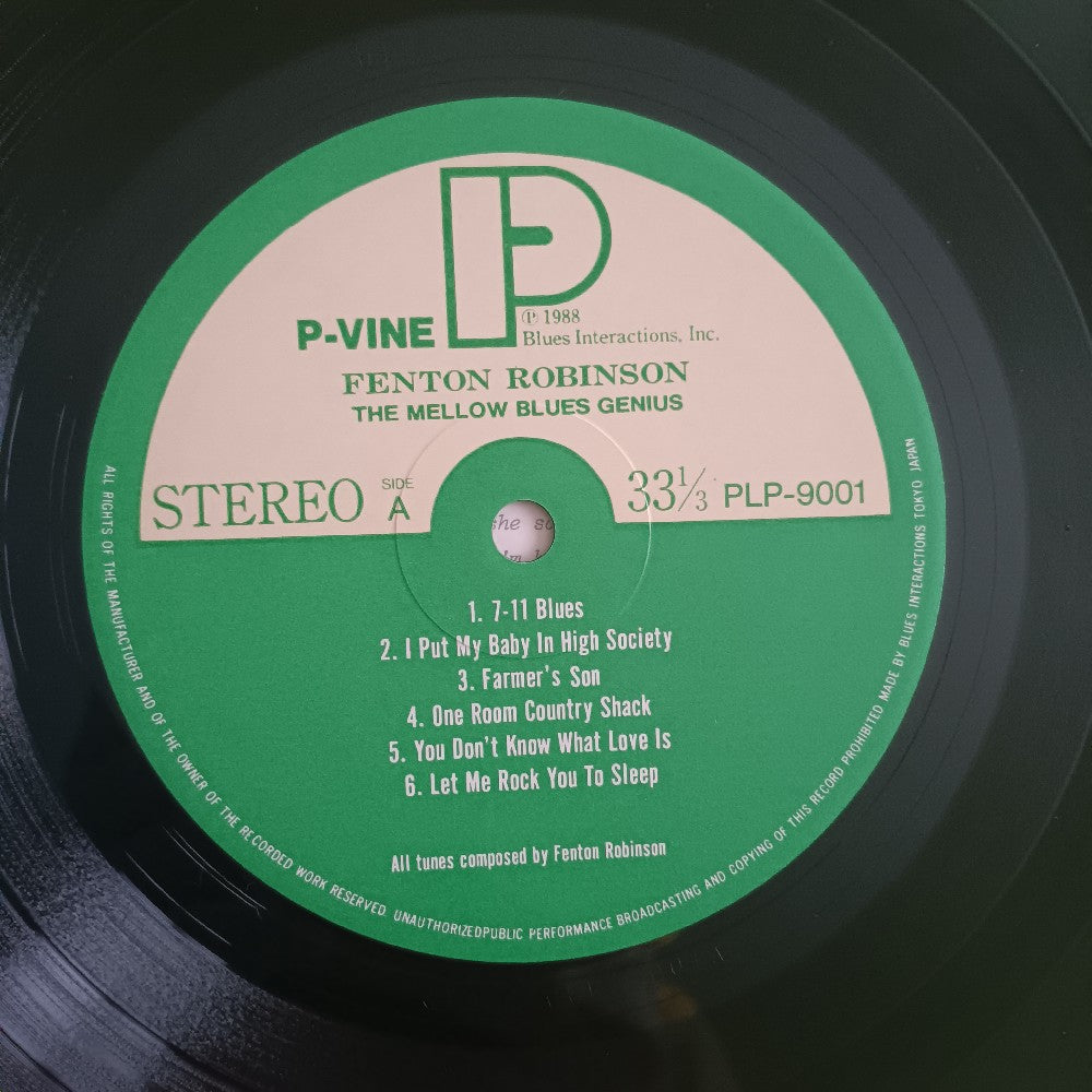 Fenton Robinson - The Mellow Blues Genius / Japan - 1988 - PLP-9001 - Used - EX - Vinyl