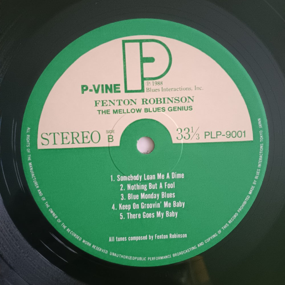 Fenton Robinson - The Mellow Blues Genius / Japan - 1988 - PLP-9001 - Used - EX - Vinyl