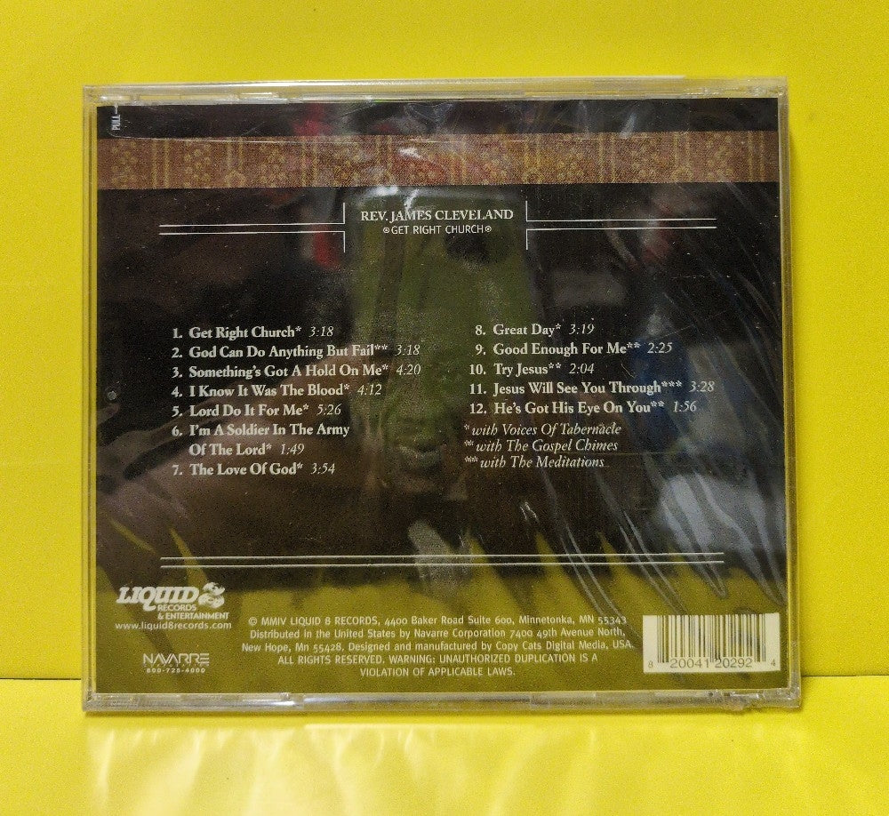 Rev. James Cleveland - Get Right Church - 2004 - LIQ 12029 - New - Sealed - CDs