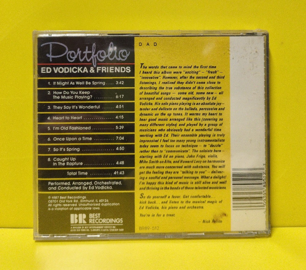 Ed Vodicka - Portfolio - 1987 - BR89-512 - New - Sealed - CDs