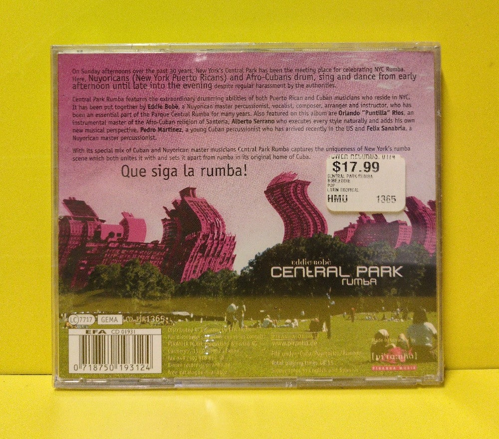 Eddie Bobe - Central Park Rumba - 1999 - CD-PIR1365 - New - Sealed - CDs - Germany Import
