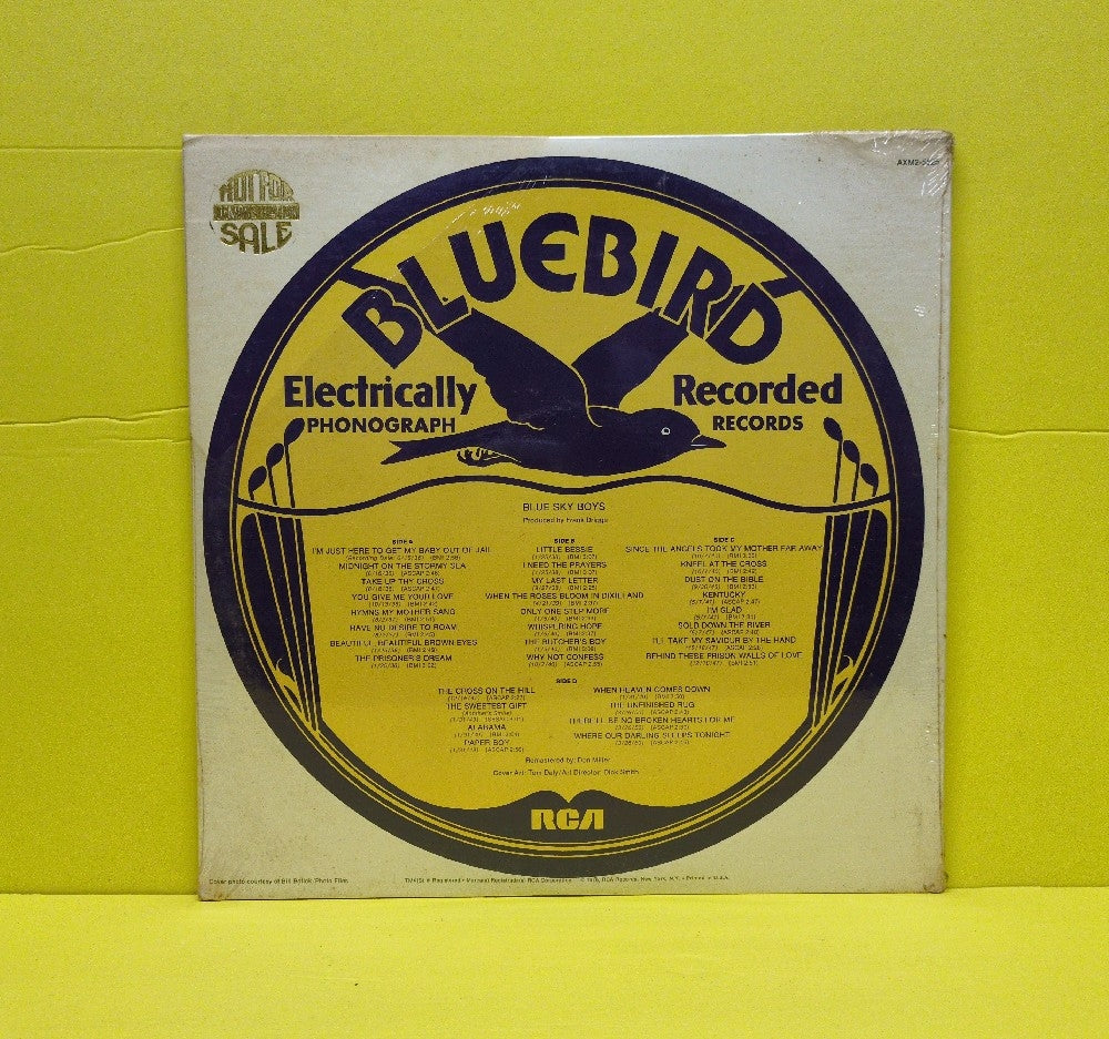 The Blue Sky Boys - The Blue Sky Boys [Bill And Earl Bolick] - 1976 - AXM2-5525 - New - Sealed - Vinyl - 2xLP - Mono