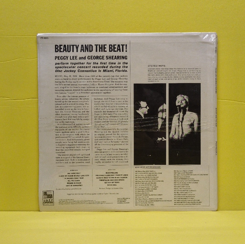 Peggy Lee / George Shearing - Beauty And The Beast! - 1985 - PR 9053 - New - Sealed - Vinyl - Reissue - Stereo