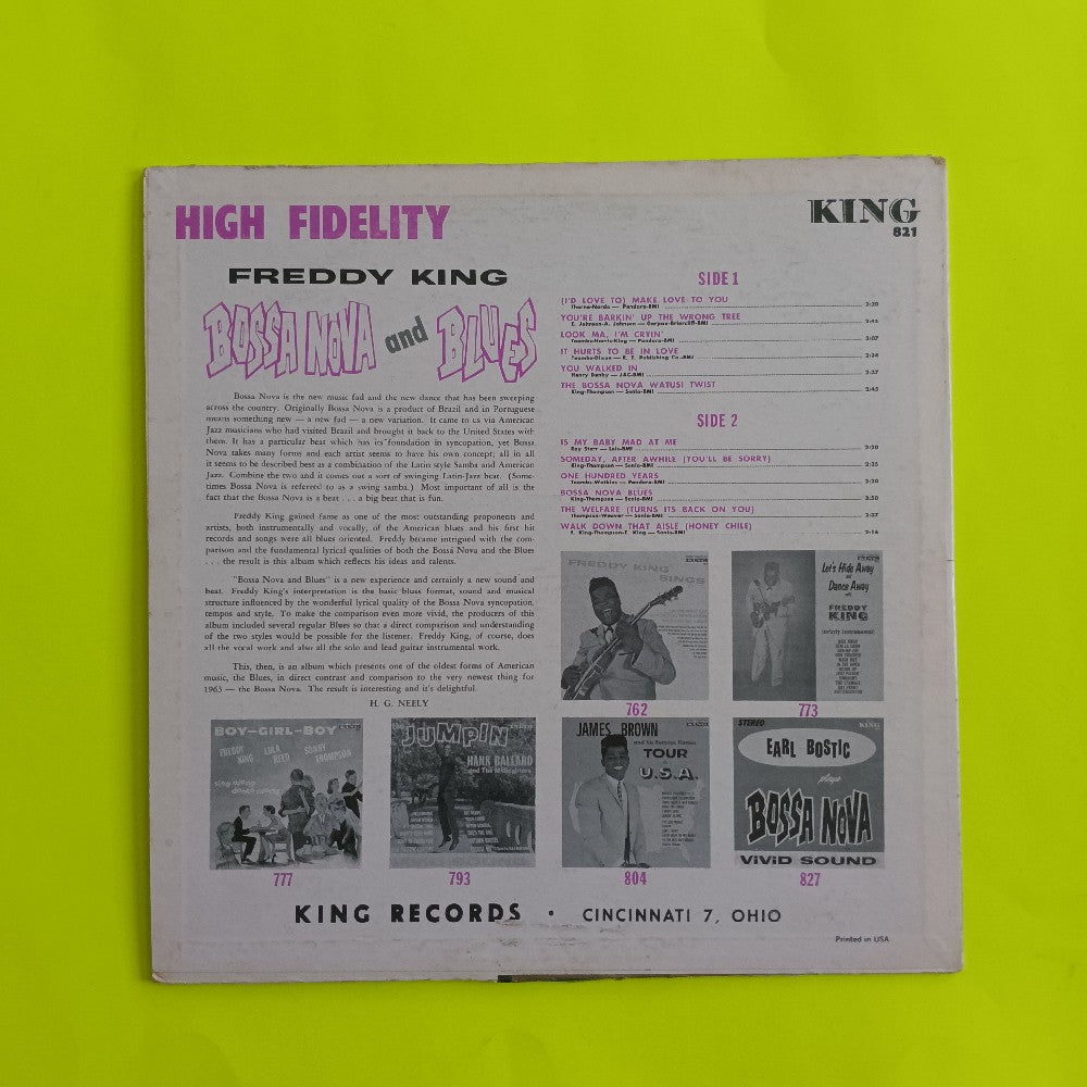 Freddy King - Bossa Nova And Blues OG Mono - 1963 - King 821 - Used - VG++ - Vinyl