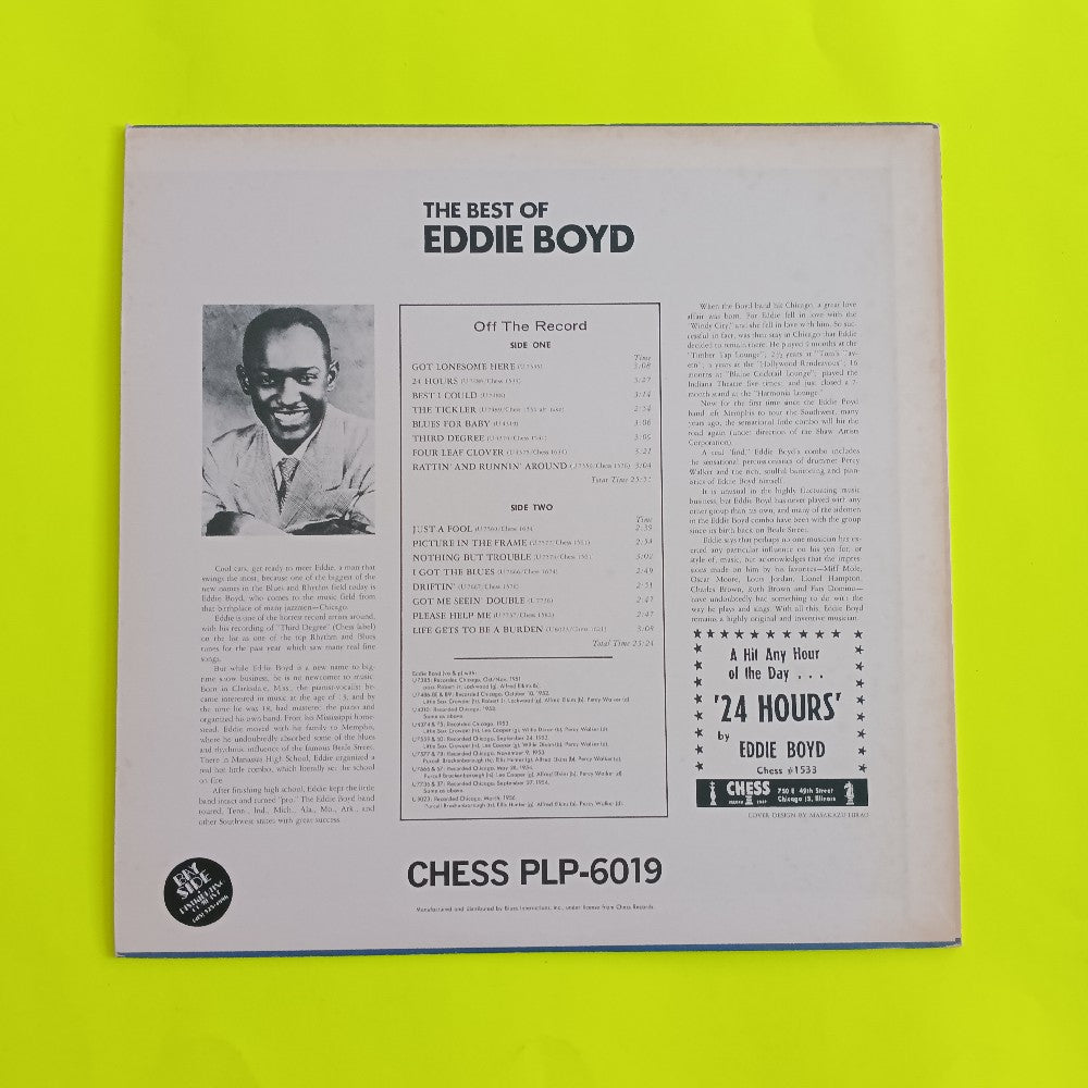 Eddie Boyd - The Best Of Eddie Boyd JAPAN - 1984 - PLP 6019 - Used - VG++ - Vinyl