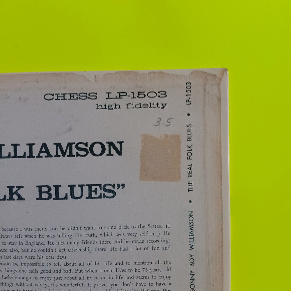 Sonny Boy Williamson - The Real Folk Blues OG Mono PROMO - 1966 - LP 1503 - Used - VG++ - Vinyl