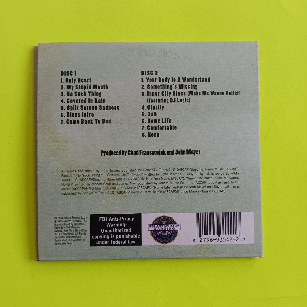 John Mayer - As/Is 2 CD Set - 2004 - C2K 93542 - Used - EX - CDs
