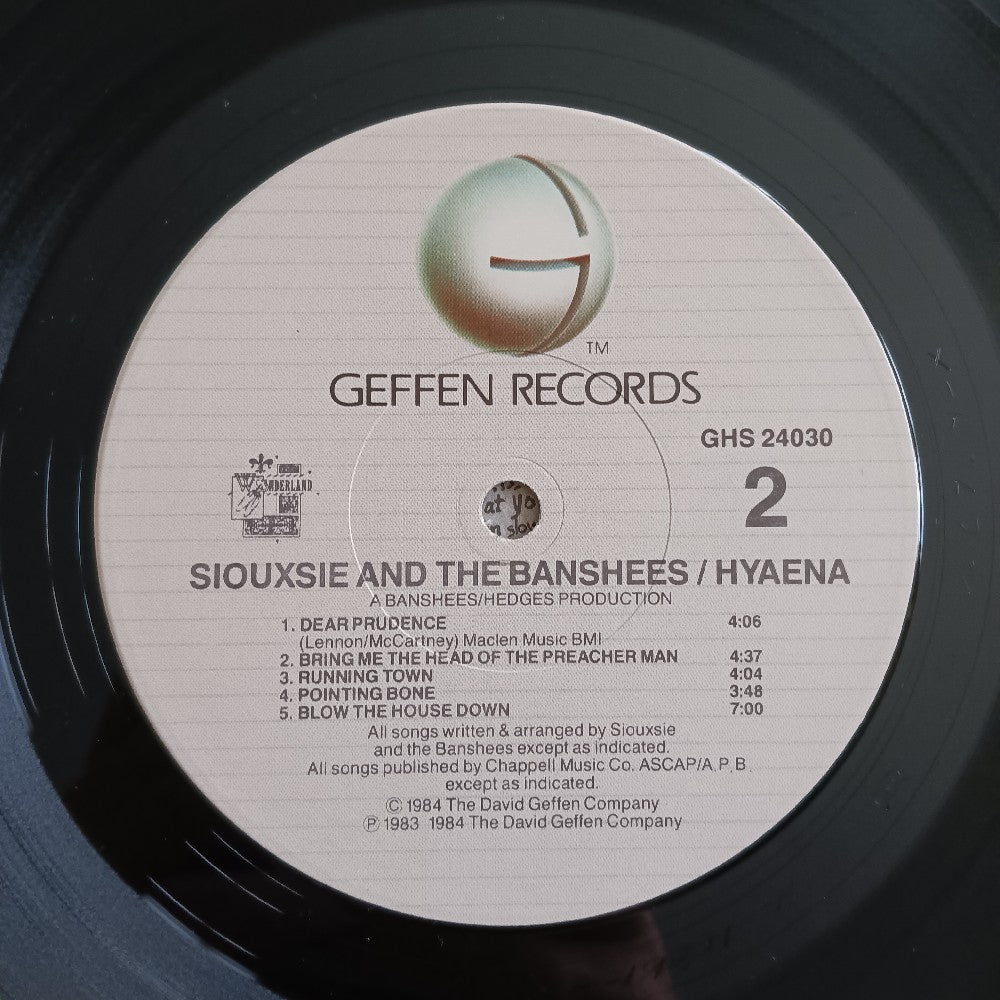 Siouxsie And The Banshees - Hyaena W. Shrink & Hype - 1984 - GHS 24030 - Used - VG++ - Vinyl