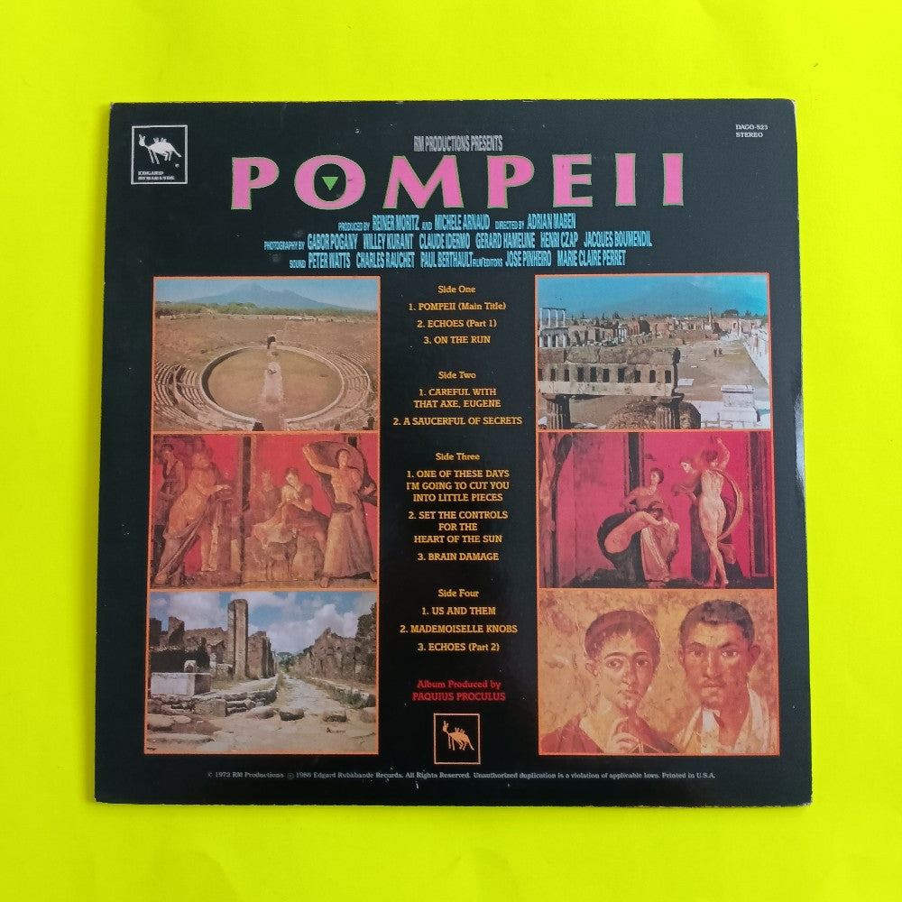 Pink Floyd - Pompeii Soundtrack - 1986 - DAGO-523 - Used - VG++ - Vinyl