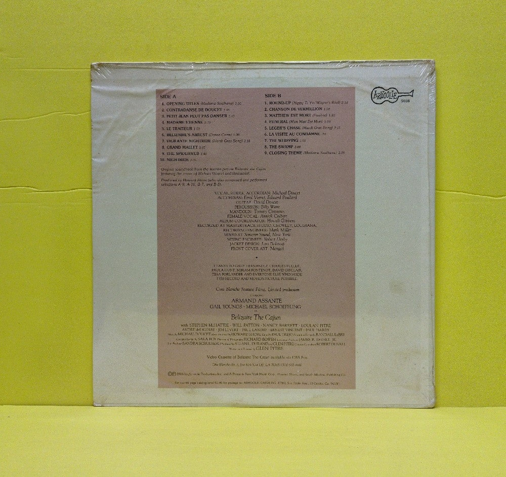 Michael Doucet And Beausoleil - Belizaire The Cajun (Original Soundtrack) - 1986 - 5038 - New - Sealed - Vinyl