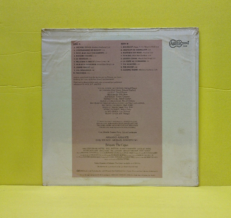 Michael Doucet And Beausoleil - Belizaire The Cajun (Original Soundtrack) - 1986 - 5038 - New - Sealed - Vinyl
