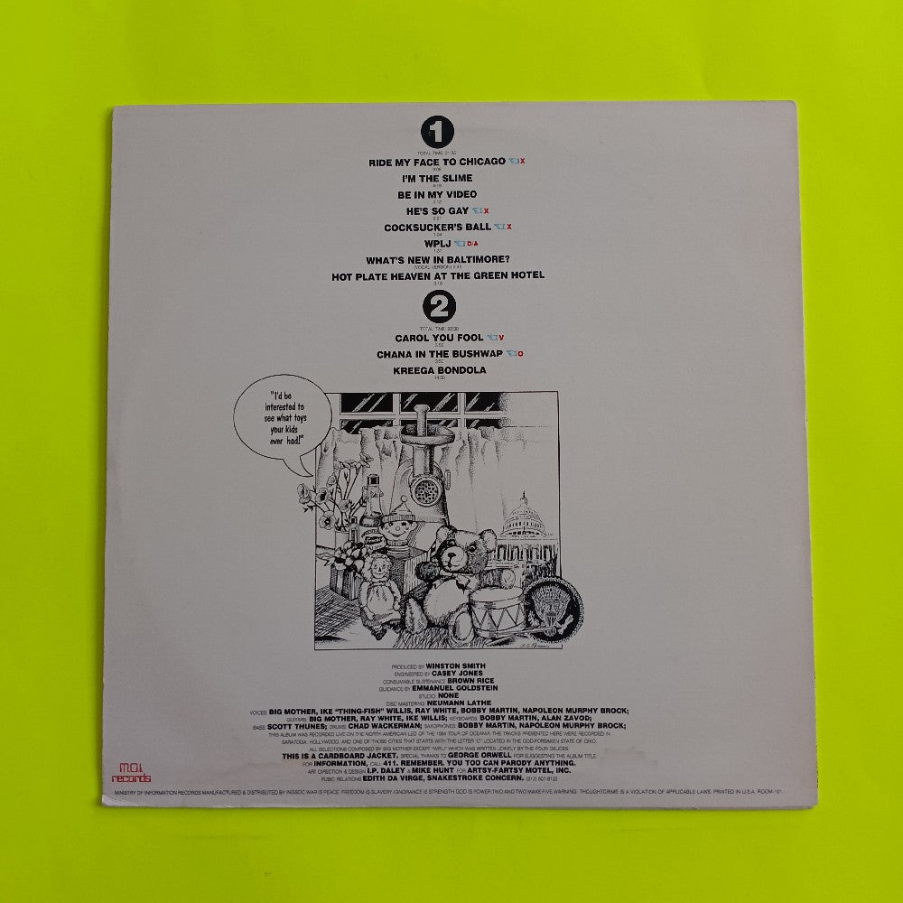 FZ Frank Zappa - Big Mother Is Watching You 1984 Tour - ROOM-101 - Used - VG++ - Vinyl