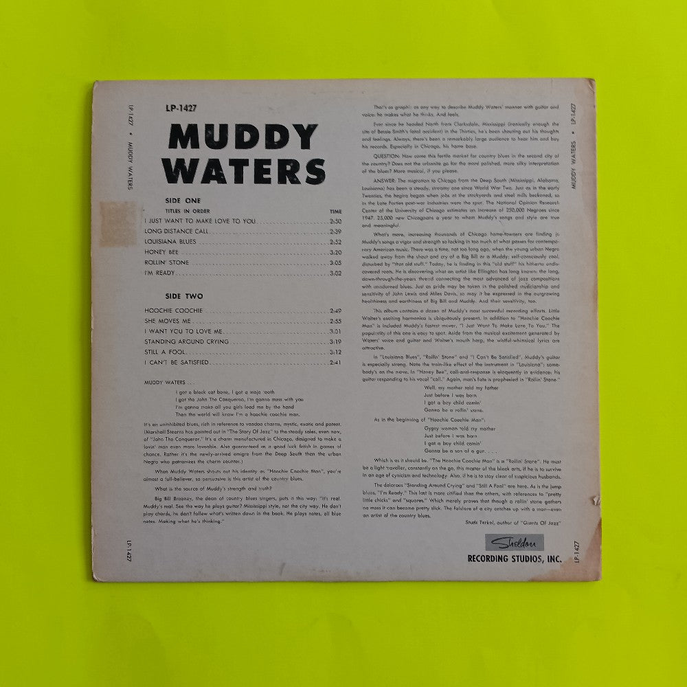 Muddy Waters - The Best Of Muddy Waters OG Mono Arc Credit - 1958 - LP 1428 - Used - VG+ - Vinyl
