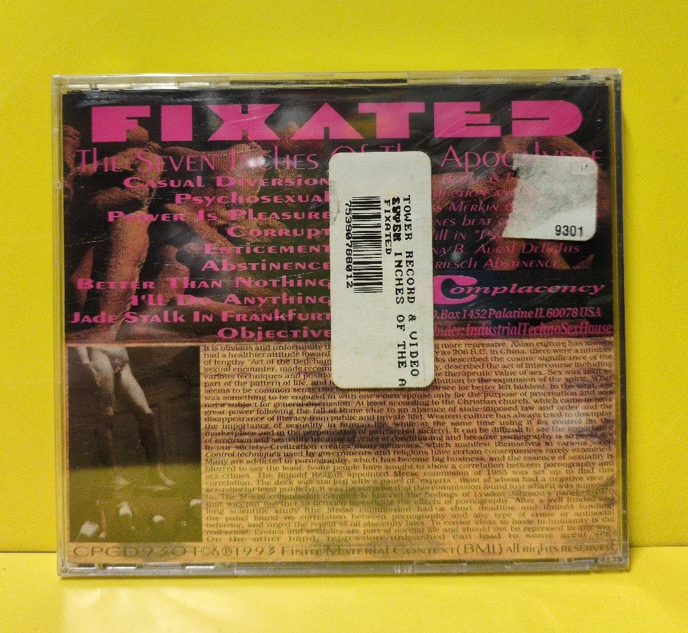 Fixated - The Seven Inches Of The Apocalypse - 1993 - CPCD9301 - New - Sealed - CDs