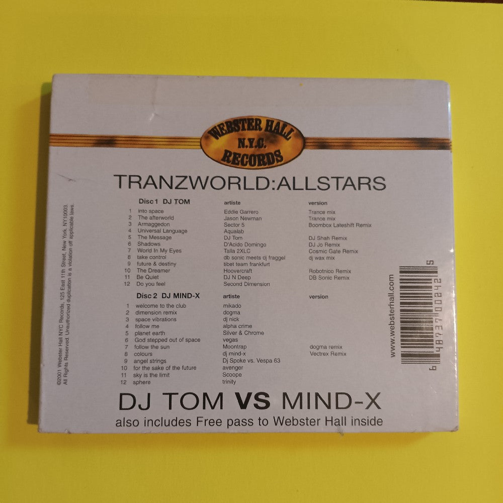 DJ Tom VS Mind-X - Tranzworld : Allstars 2CD - 2001 - WEB-CD-24 - New - Sealed - CDs