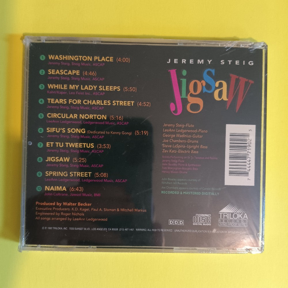 Jeremy Steig - Jigsaw - 1992 - 7190-2 - New - Sealed - CDs