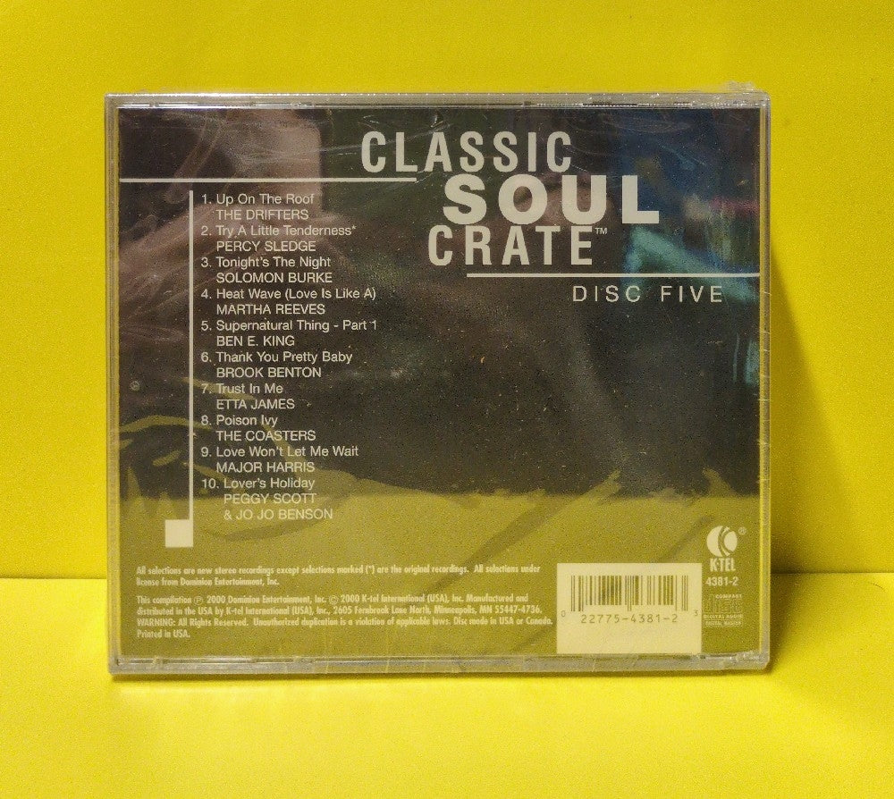 Various - Classic Soul Crate Discs 1-5 - 2000 - 4377-2 / 4378-2 / 4379-2 / 4380-2 / 4381-2 - New - Sealed - CDs - 5 CD Set