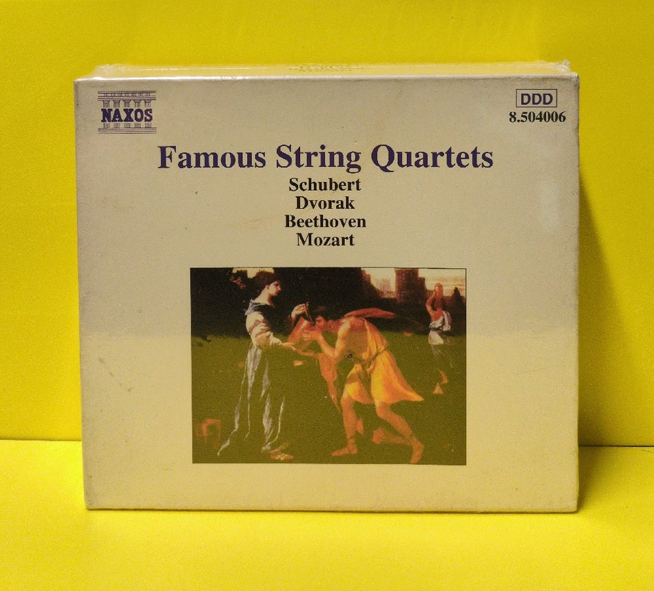 Schubert, Dvorak, Beethoven, Mozart - Famous String Quartets - 1996 - 8.504006 - New - Sealed - CDs - 4xCD Box Set