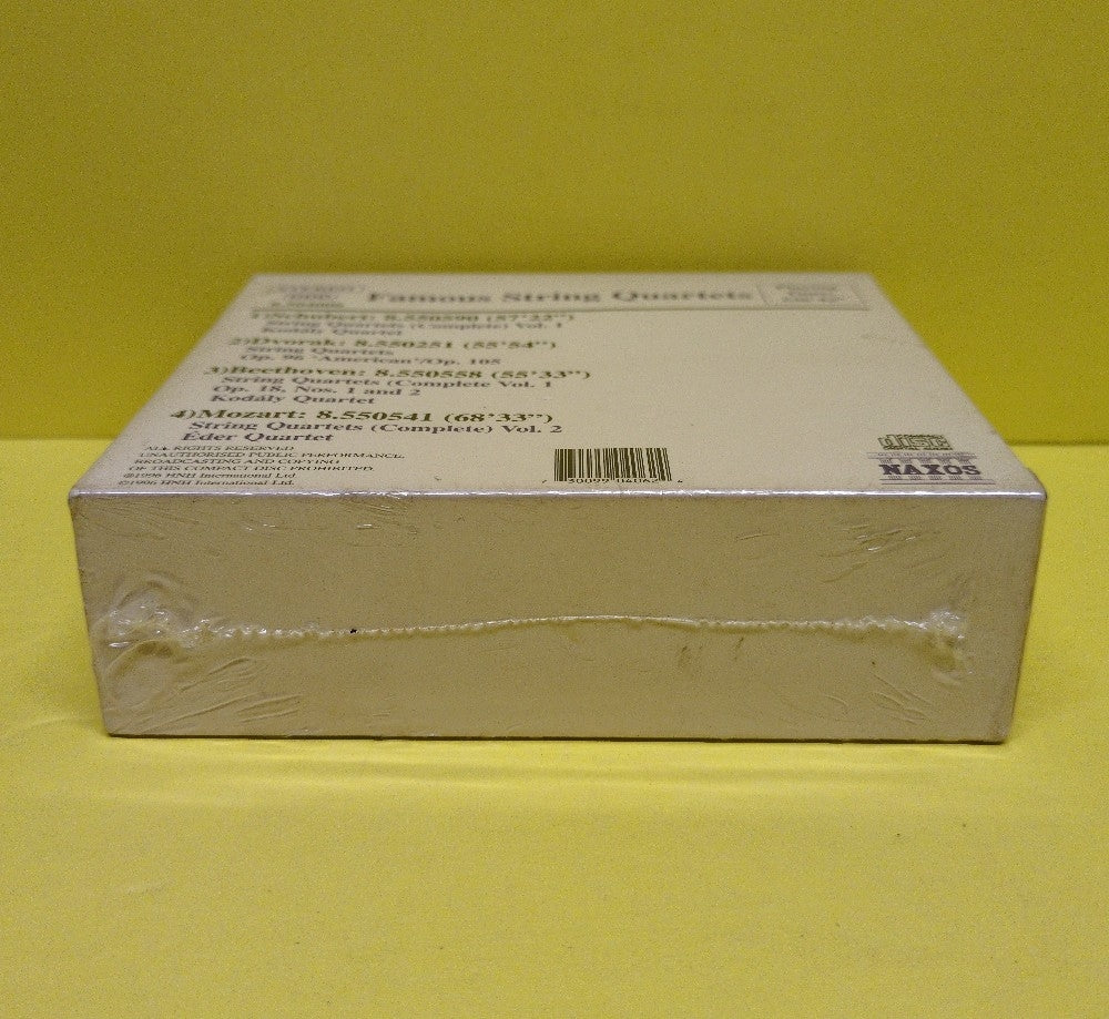 Schubert, Dvorak, Beethoven, Mozart - Famous String Quartets - 1996 - 8.504006 - New - Sealed - CDs - 4xCD Box Set