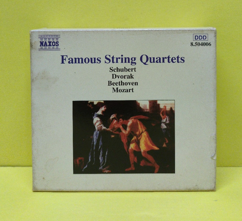 Schubert, Dvorak, Beethoven, Mozart - Famous String Quartets - 1996 - 8.504006 - New - New - CDs - 4xCD Box Set - No Shrink Wrap On Box