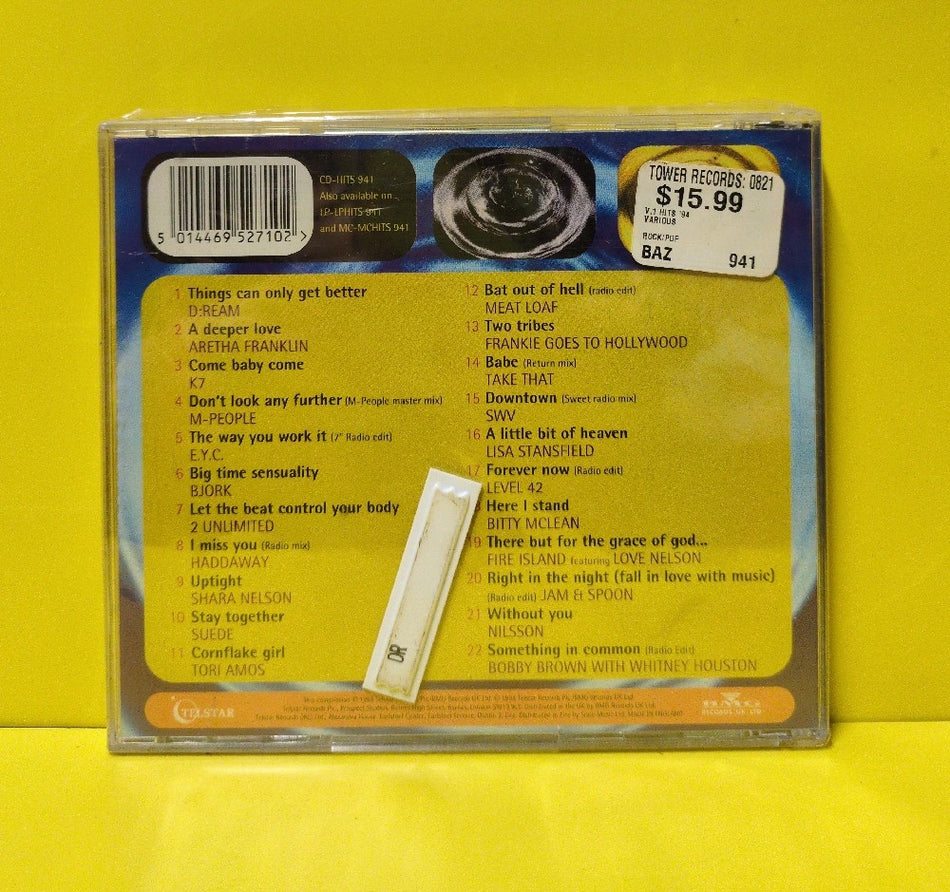 Various - Hits 94 Volume One - 1994 - CD HITS 941 - New - Sealed - CDs - UK Import - Cracked Case
